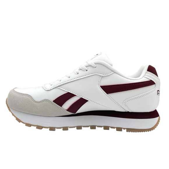 Reebok Harman Run Mens Classic Style Sneakers Size 10 White/Burgundy Ortholite - Picture 6 of 11